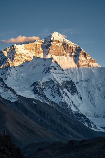 珠穆朗玛峰壮丽雪山景观