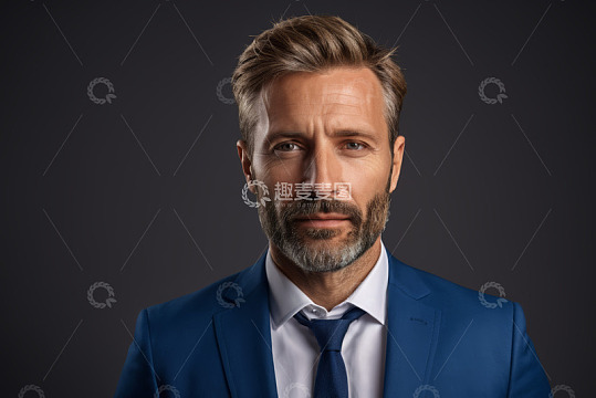 穿西装的商务男士肖像