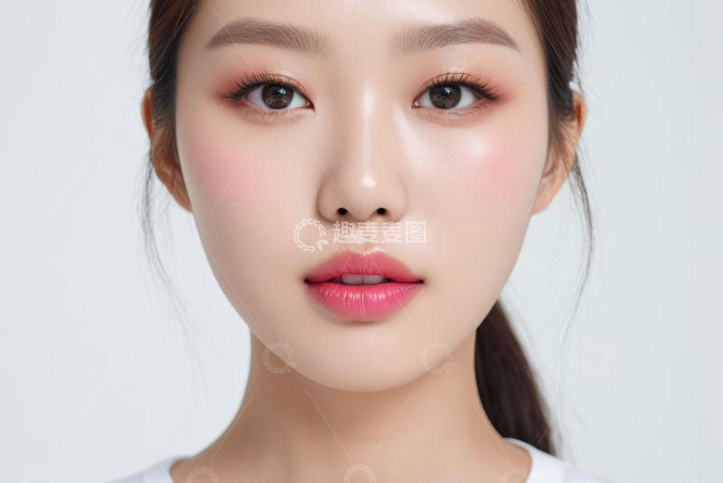 高清大图下载【趣麦麦图】女性脸部特写肖像