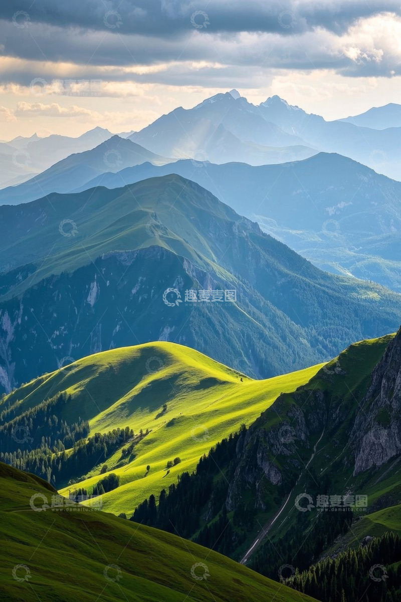 高清大图下载【趣麦麦图】山峦起伏的户外自然风光