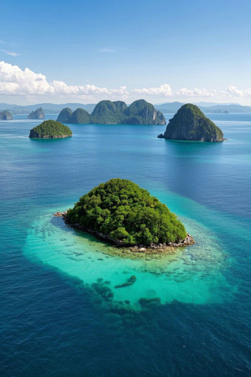 海岛海洋自然风光航拍图