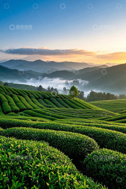 山间茶园自然风光