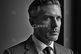 西装男士半身特写