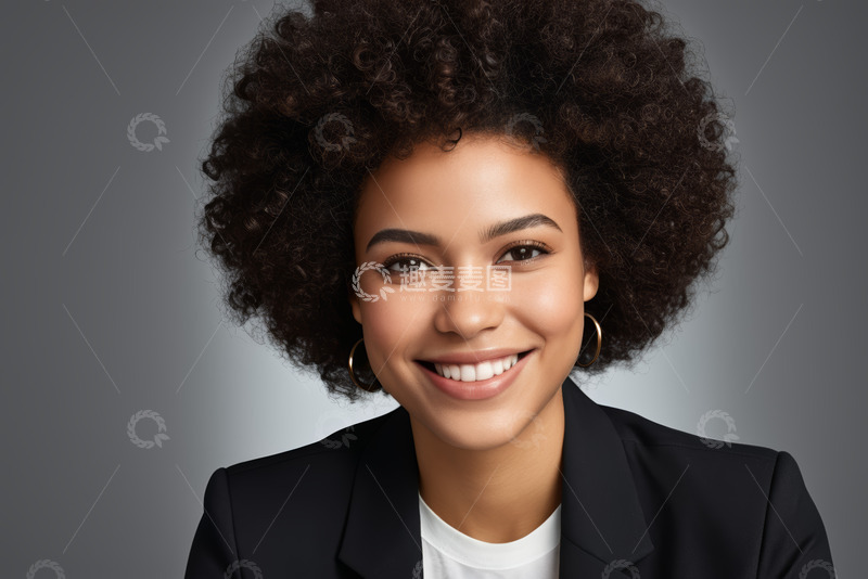 高清大图下载【趣麦麦图】微笑的年轻女性职业肖像