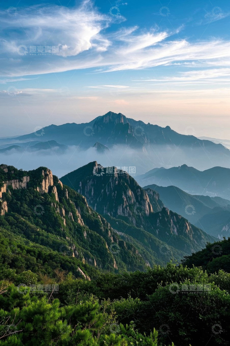 高清大图下载【趣麦麦图】山峦云海自然风光