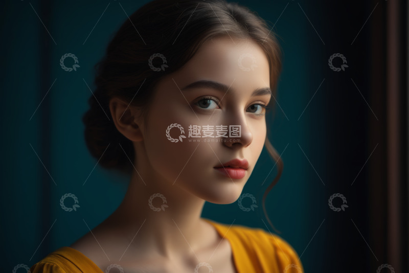 高清大图下载【趣麦麦图】年轻女子面部特写