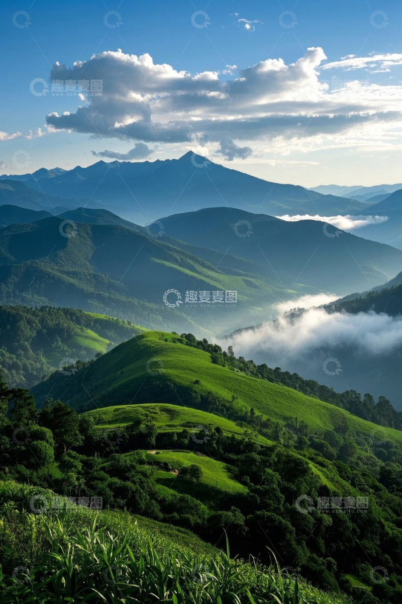 高清大图下载【趣麦麦图】青山云海自然风光