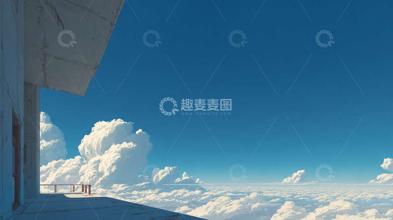 高清大图下载【趣麦麦图】云海之上的建筑奇观