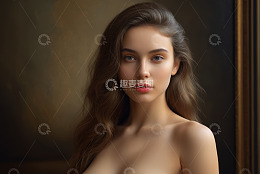 美丽女性半身肖像