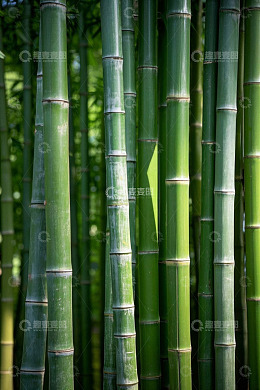 竹林挺拔翠竹特写