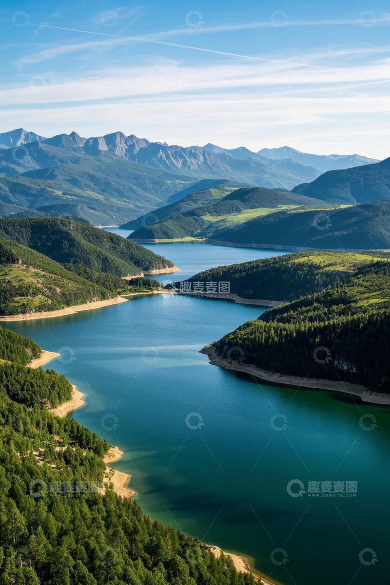 高清大图下载【趣麦麦图】山水相依的户外自然风光