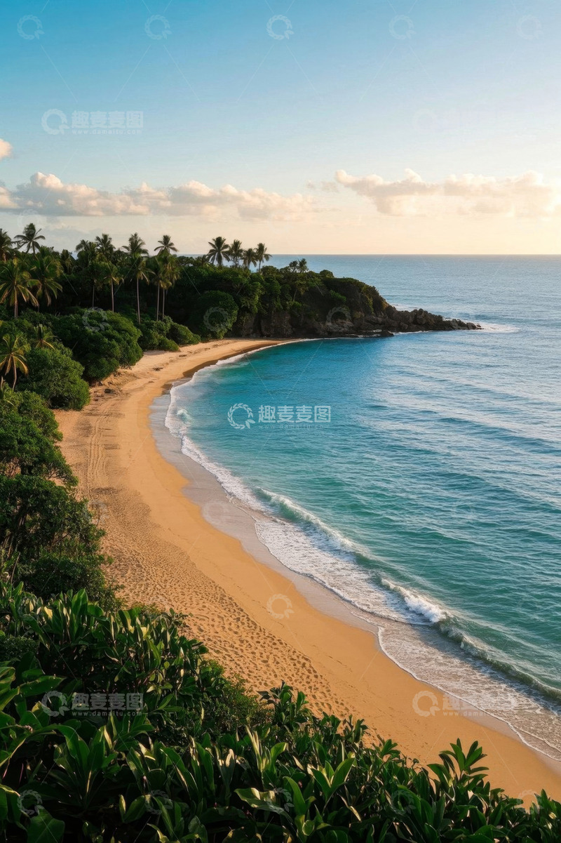 高清大图下载【趣麦麦图】热带海滩海洋风光全景
