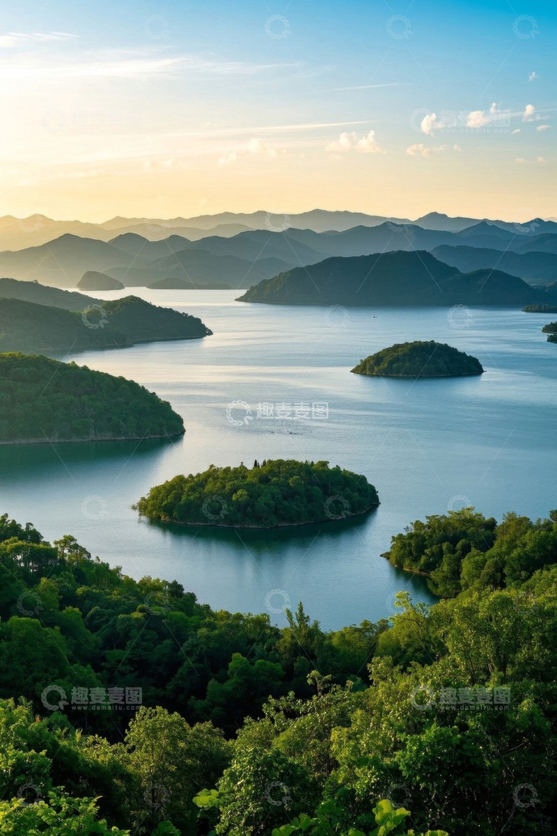 高清大图下载【趣麦麦图】湖光山色自然风光全景