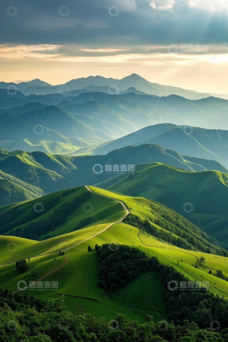 高清大图下载【趣麦麦图】山间公路自然风光全景