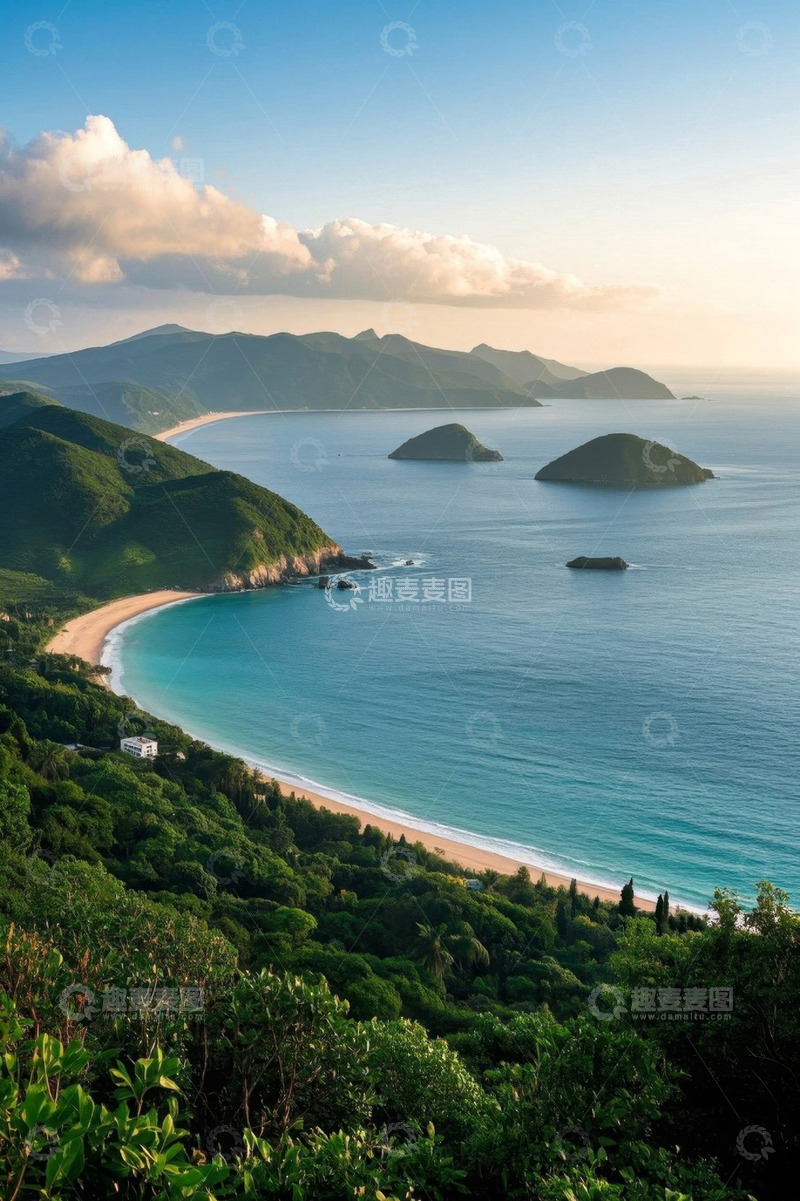 高清大图下载【趣麦麦图】山海相依的海滨自然风光