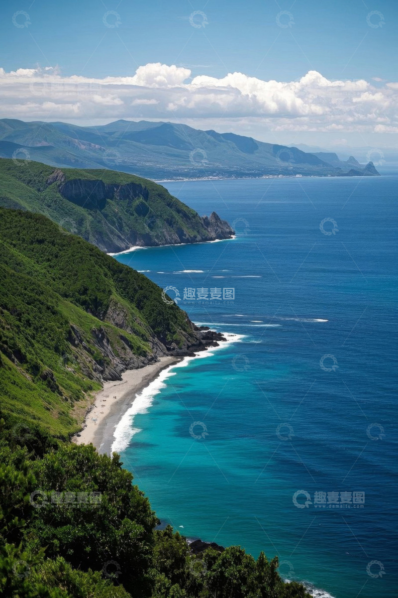 高清大图下载【趣麦麦图】山海相依的海岸风景