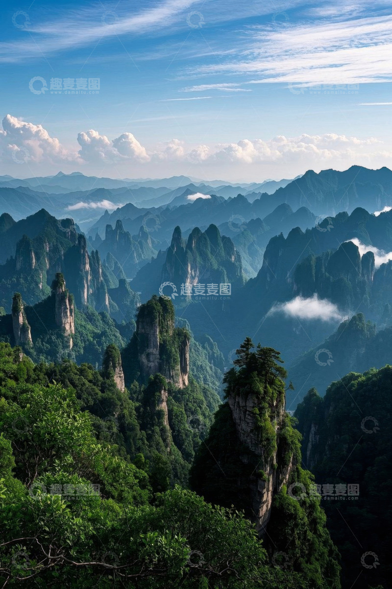 高清大图下载【趣麦麦图】连绵群山自然风光全景