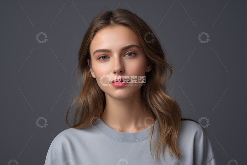 高清大图下载【趣麦麦图】女性半身肖像特写