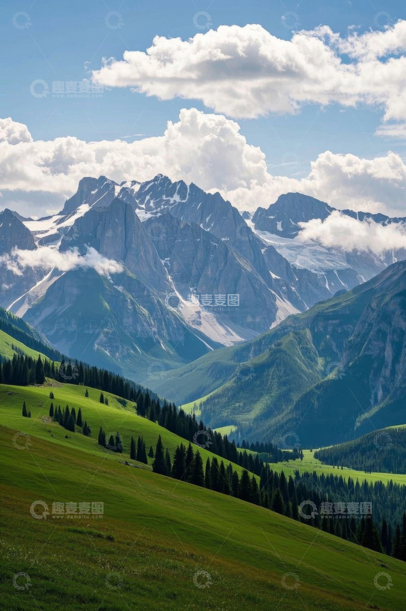 高清大图下载【趣麦麦图】高山草甸自然风光