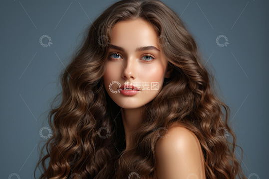 长发女子面部特写