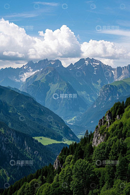 高山自然风光全景