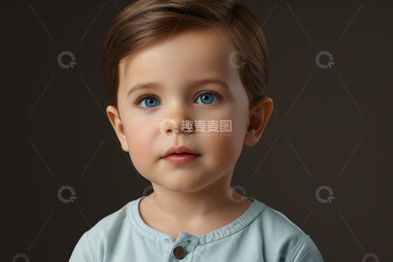 高清大图下载【趣麦麦图】可爱小男孩肖像特写