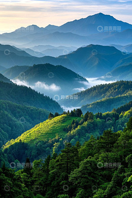 山林云海自然风光全景