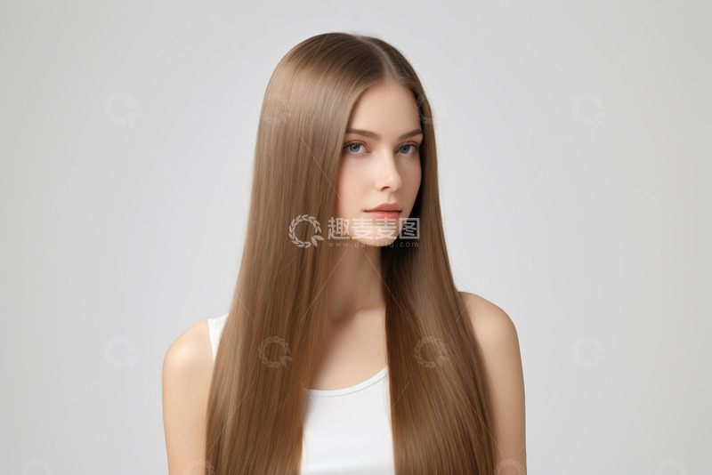 高清大图下载【趣麦麦图】长发女子特写肖像
