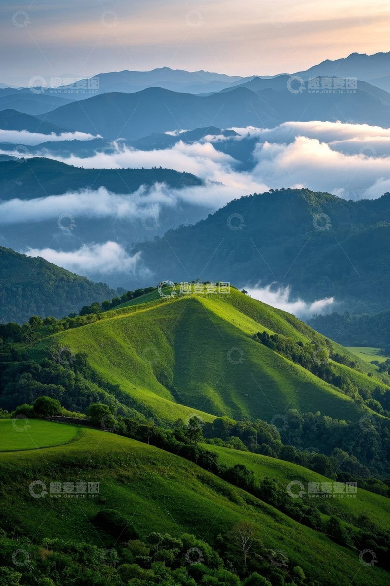 高清大图下载【趣麦麦图】青山云海自然风光