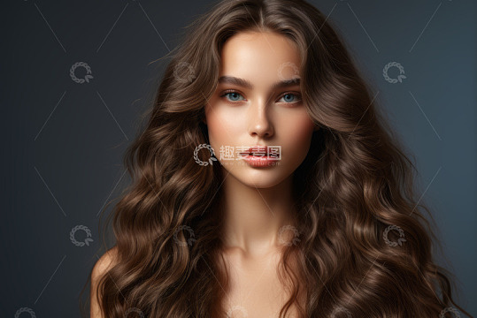 长发女子特写肖像