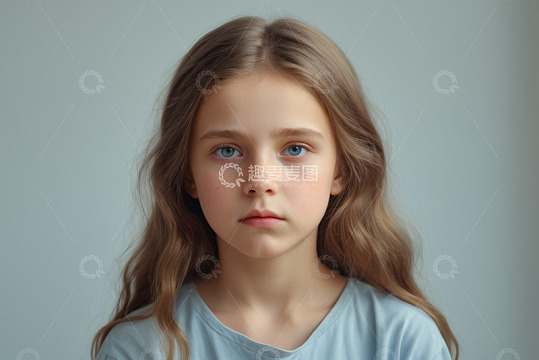 女孩面部特写肖像