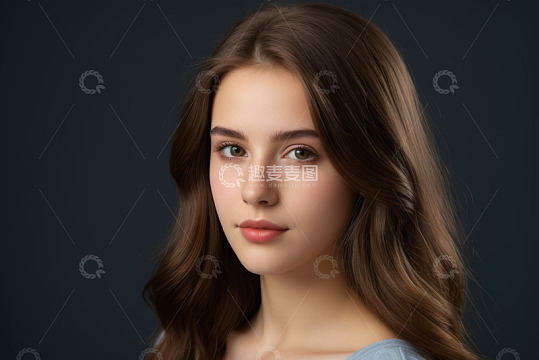 年轻女子肖像特写