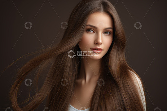 长发女性时尚肖像