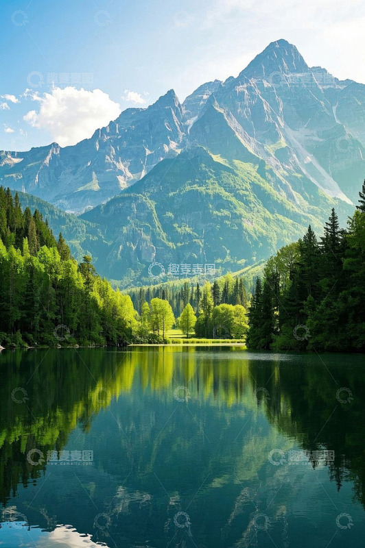 山林湖泊自然风光