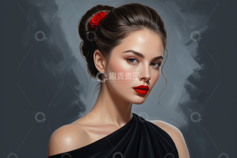 高清大图下载【趣麦麦图】时尚女性特写肖像