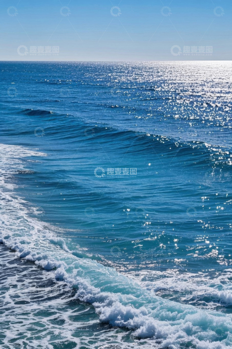 高清大图下载【趣麦麦图】蓝色海洋海浪景象