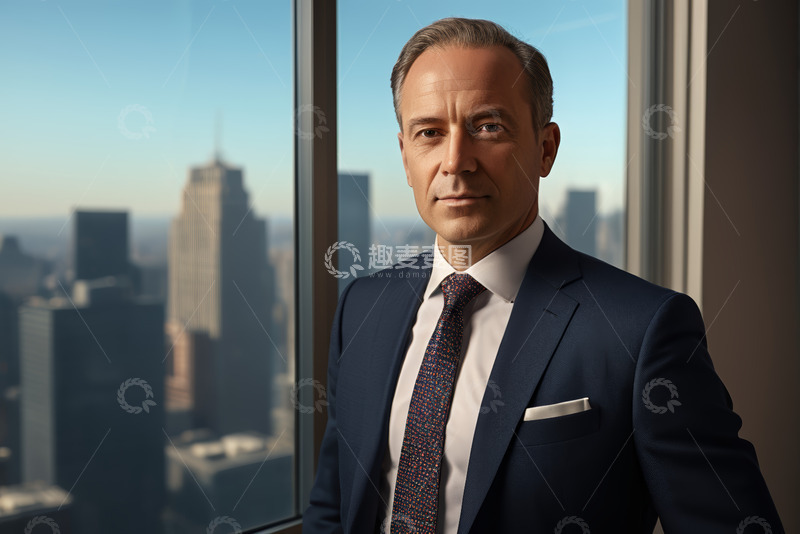 高清大图下载【趣麦麦图】商务男士办公室肖像特写