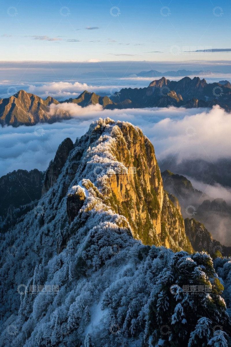 高清大图下载【趣麦麦图】雪山云海壮丽自然风光