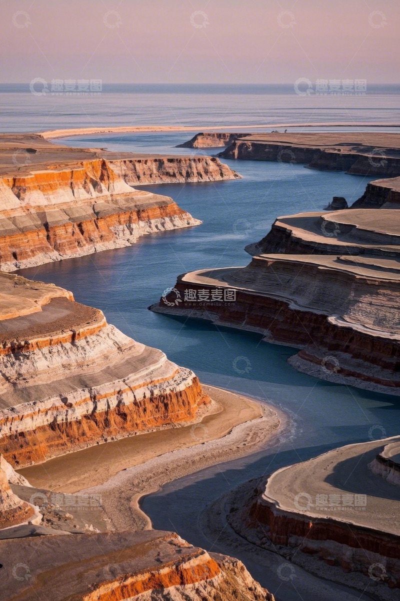 高清大图下载【趣麦麦图】河流与沿岸多彩地貌景观