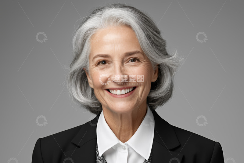 高清大图下载【趣麦麦图】成熟女性微笑肖像