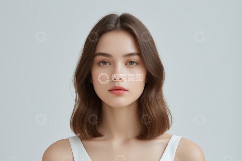 高清大图下载【趣麦麦图】女性面部特写肖像素材