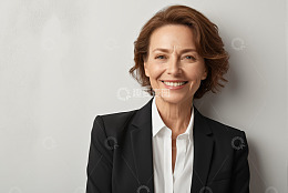 微笑的中年职业女性肖像