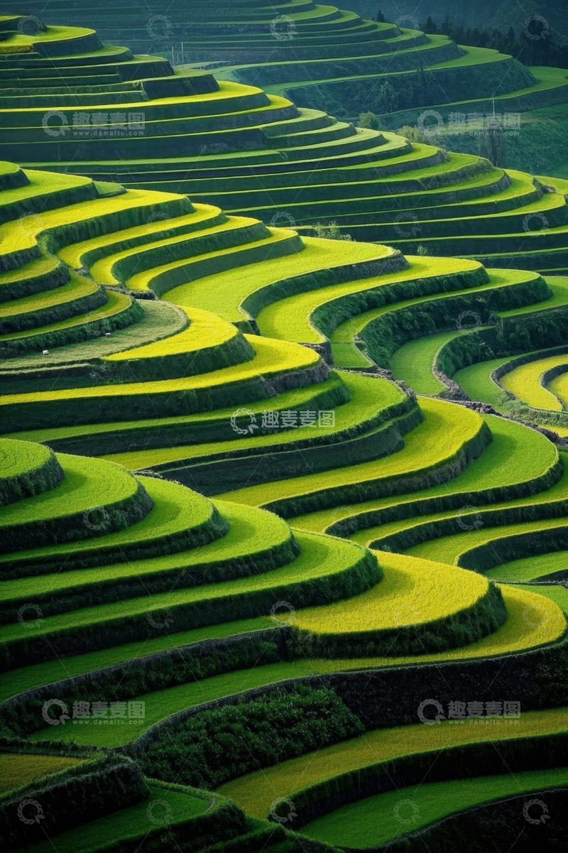 高清大图下载【趣麦麦图】田园风光梯田美景