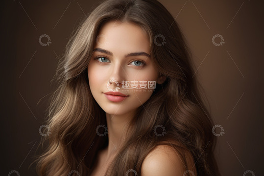 年轻美丽女性肖像特写