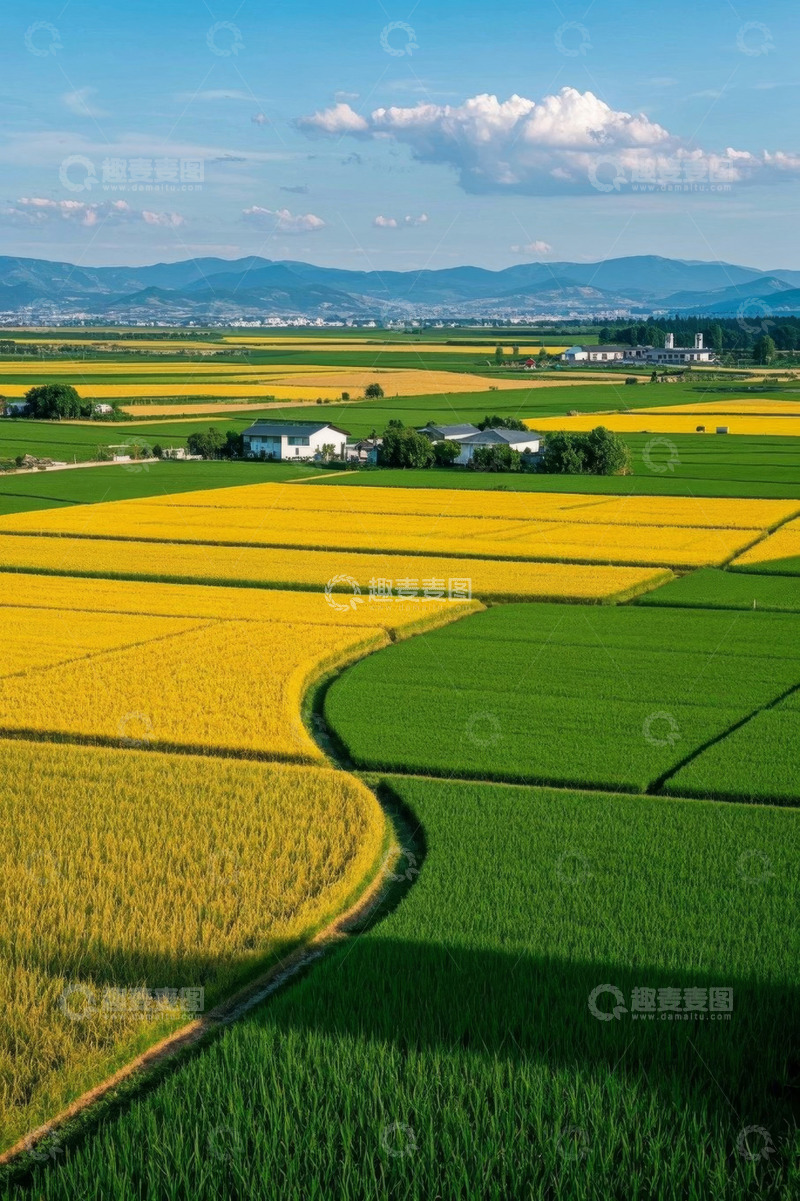 高清大图下载【趣麦麦图】田野稻田乡村田园风光