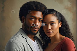 非洲裔男女亲密肖像