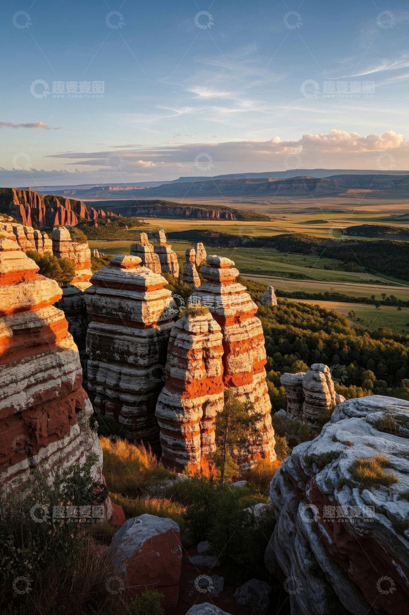 高清大图下载【趣麦麦图】独特岩层自然风光全景