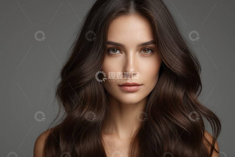 高清大图下载【趣麦麦图】年轻女性美丽肖像特写