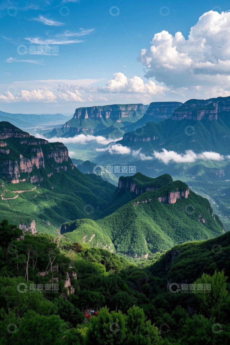 高清大图下载【趣麦麦图】太行山壮丽山峦自然风光
