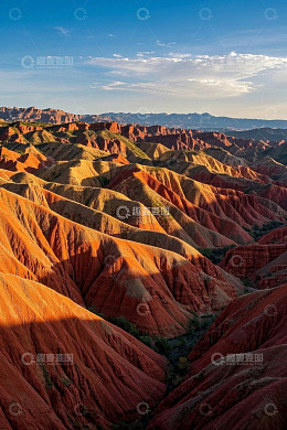 七彩丹霞自然风光全景